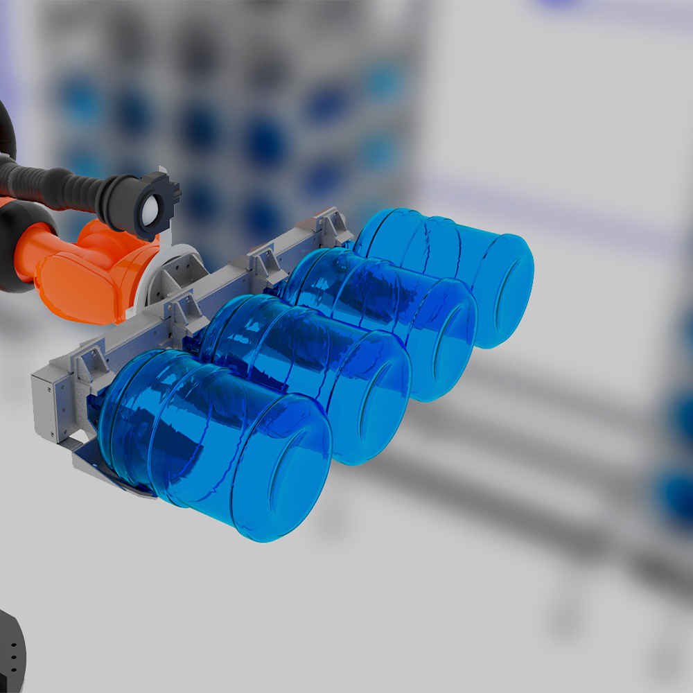 Паллетирование 19-ти литровых бутылок